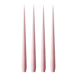 Ljus-Ester & erik ljus 4-pack matt, old rose, 42 cm