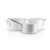 Grytset & Kastrullset|Kastruller-Eva Solo Eva Trio White Line Slip-Let keramiskt grytset 3 delar, Rostfritt stål