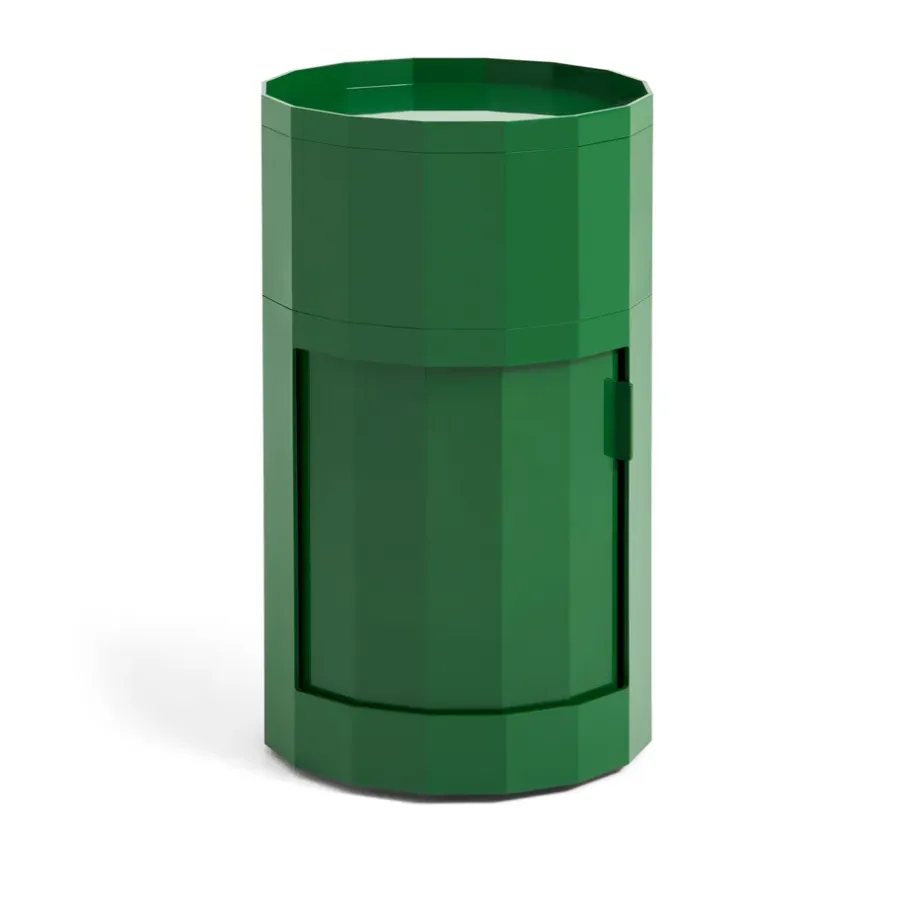 Avlastningsbord & Sidobord-HAY Facet Cabinet high sidobord med fötter-hjul 66 cm, Spinach green