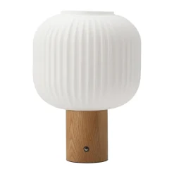 Fönsterlampor|Portabla Lampor-Scandi Living Fair portabel bordslampa, Frostat glas-ask