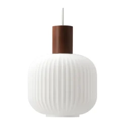 Fair taklampa Ø20cm, Frostat glas-mörkbetsad ask^Scandi Living Hot