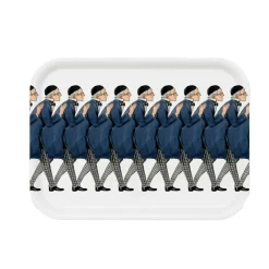 Dekorationsbrickor-Design House Stockholm Farbror Blå bricka fyrkantig, 20 x 27 cm