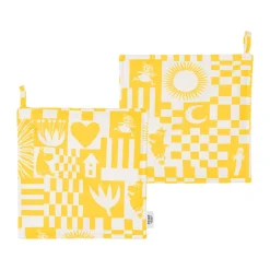 Fest mumin grytlapp 22x22 cm 2-pack, Gul^Moomin Arabia Online