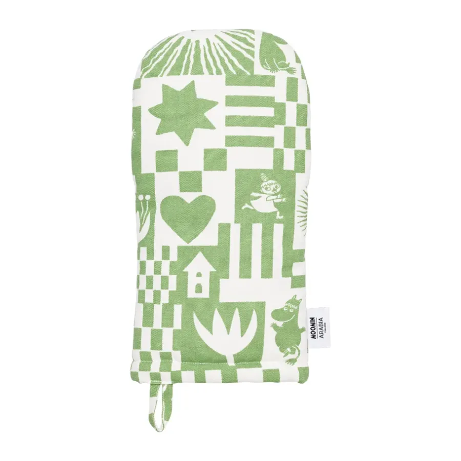 Grytlappar & Grytvantar|Grytlappar & Grytvantar-Moomin Arabia Fest mumin grytvante 15x34 cm, Grön