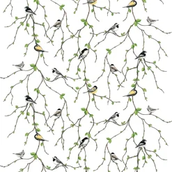 Tyger & Metervaror-Arvidssons Textil Fågelfest tyg, multi