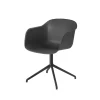 Fiber armchair swivel base with return kontorsstol, Black-anthracite black base^Muuto Clearance