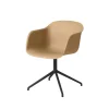 Fiber armchair swivel base with return kontorsstol, Ochre-anthracite black^Muuto Best