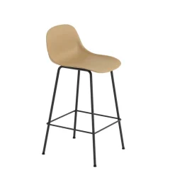 Fiber Tube barstol ryggstöd 65 cm, Ochre-black (plastic)^Muuto Online