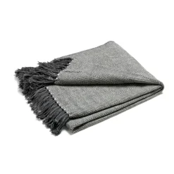 Fishbone pläd, grå^Etol Design Online