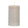 Flamme blockljus Ø7,5x15 cm, Beige^Star Trading New