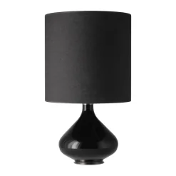 Fönsterlampor|Bordslampor-Flavia Lamps Flavia bordslampa svart lampfot, Lino Negro M