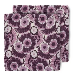 Tygservetter|Tygservetter-HKliving Floral bomullsservett 30x30 cm 2-pack, Burgundy