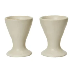 Äggkoppar-Ferm Living Flow äggkoppar 2-pack, Off-white speckle