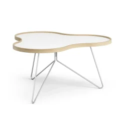 Soffbord-Swedese Flower bord 84x90 cm, H45 cm-vit-ek-krom