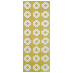 Flower matta sun (gul), 70x200 cm^Brita Sweden New