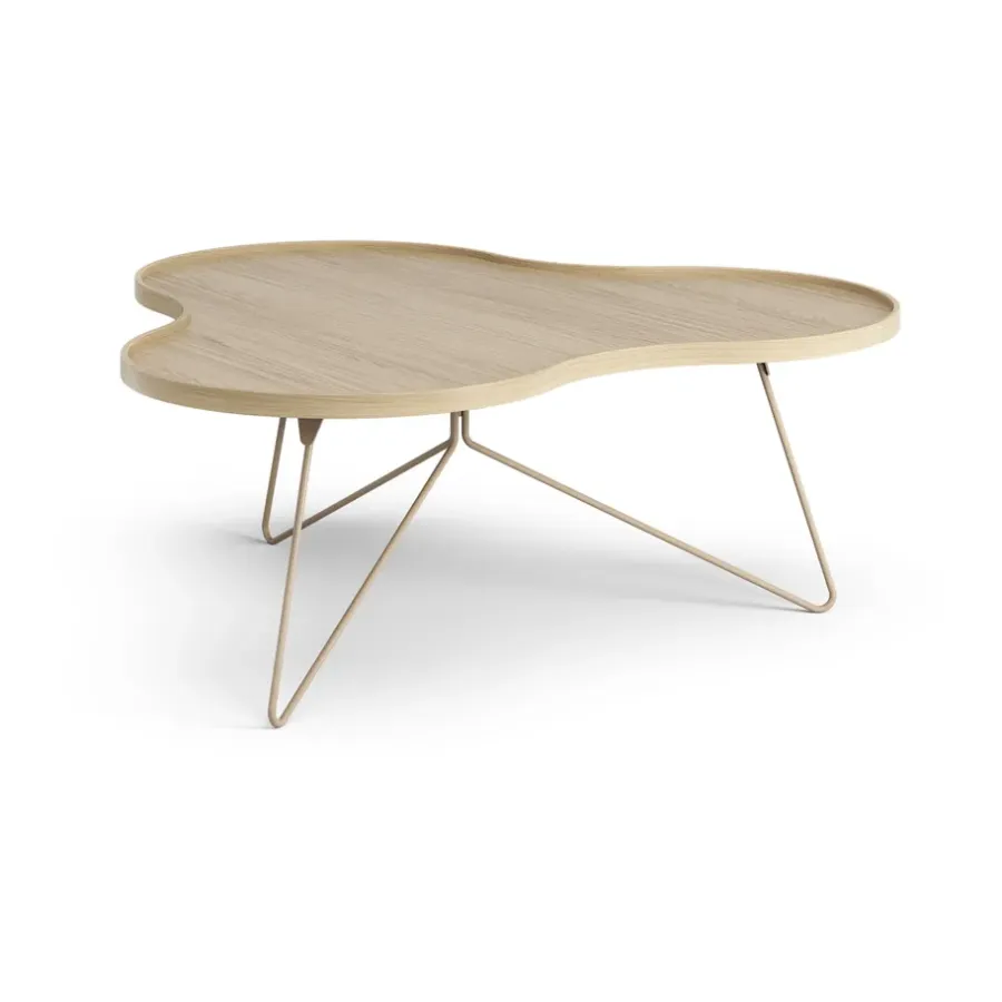 Flower mono bord 107x114 cm, H45 Ek lackad-nutmeg RAL1019^Swedese Best