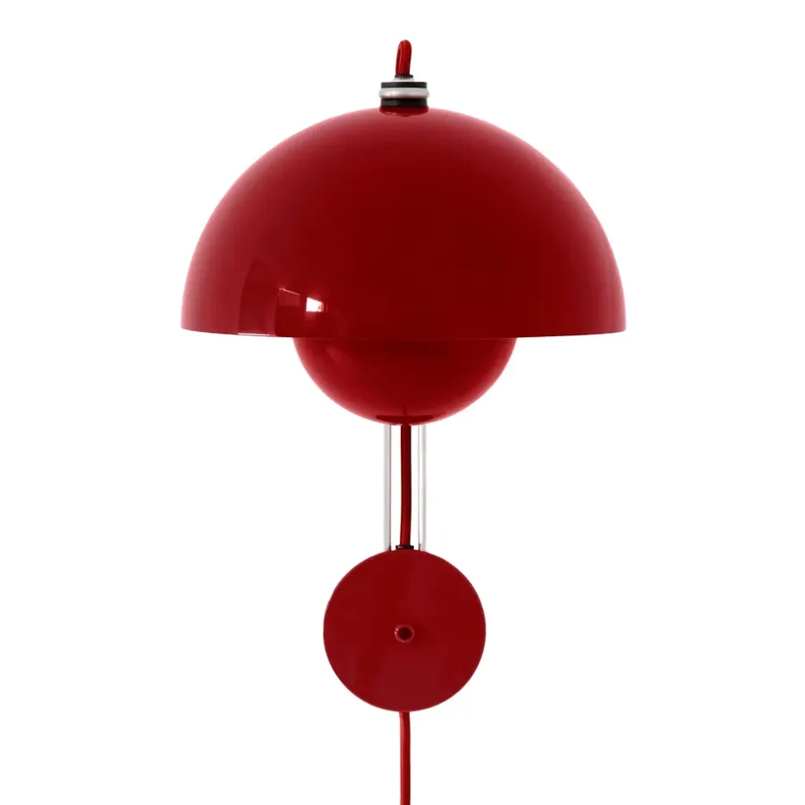 Sänglampor-&Tradition Flowerpot VP8 vägglampa, Vermilion red