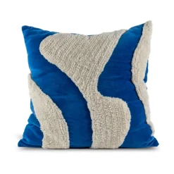 Fluffy kudde 50x50 cm, Blue-beige^Byon Best