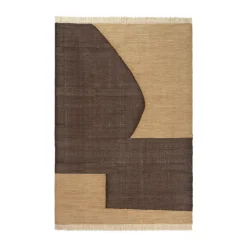 Forene matta, Tan-Chocolate, 140x200 cm^Ferm Living Hot