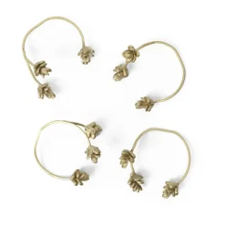 Servettringar & Servettställ-Ferm Living Forest servettring 4-pack, Brass