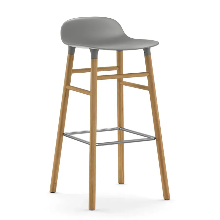 Barstolar-Normann Copenhagen Form barstol ekben 75 cm, grå