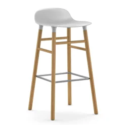 Barstolar-Normann Copenhagen Form barstol ekben 75 cm, vit