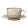 Kaffekoppar-Scandi Living Freckle kopp med fat 26 cl, Beige