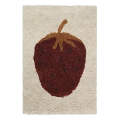 Fruiticana matta L 120x180 cm, Strawberry^Ferm Living Outlet