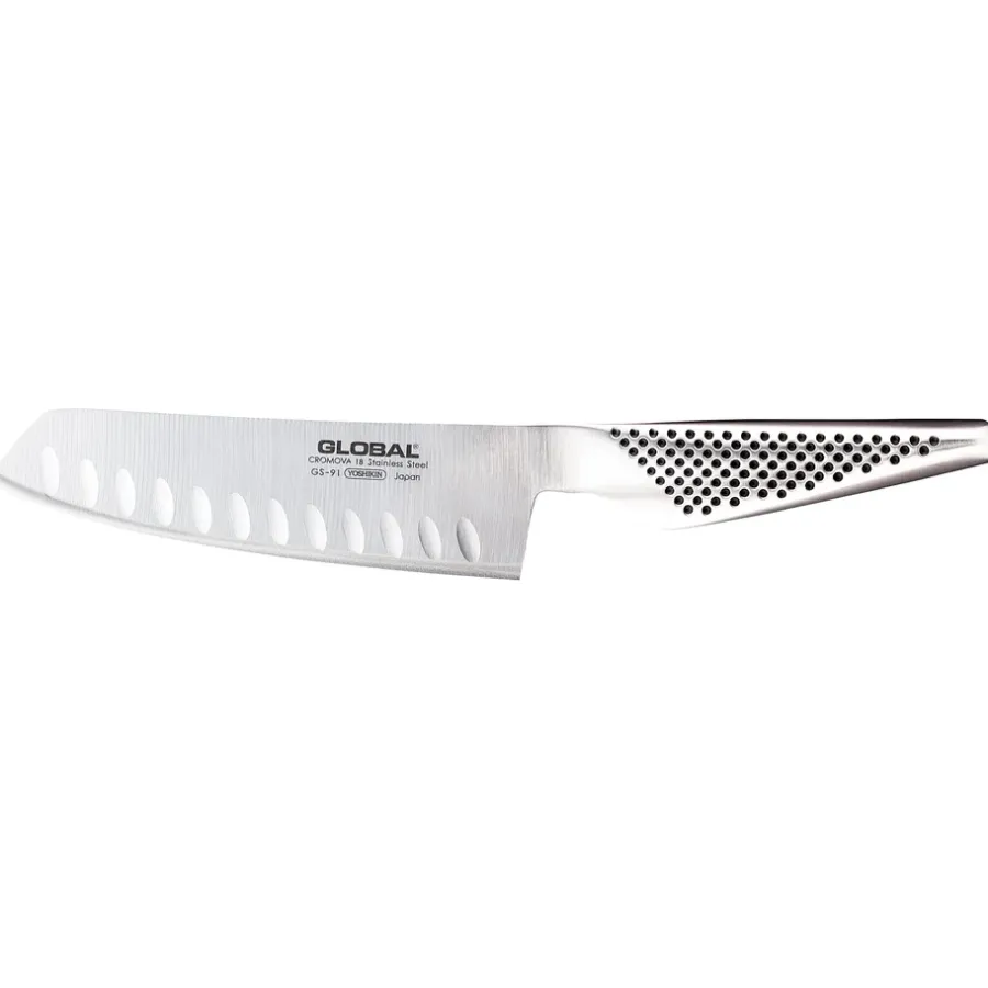 Japanska Knivar|Grönsaksknivar-Global GS-91 grönsakskniv olivslipad 14 cm, Rostfritt stål