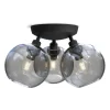 Plafonder-Belid Gloria plafond Ø33 cm, Svart-rökfärgat glas