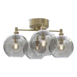 Plafonder-Belid Gloria plafond, Mässing-rökfärgat glas