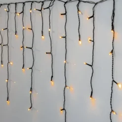 Ljusslingor & Dekorationsbelysning-Star Trading Golden 240 Istapp 590x55 cm, Svart