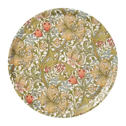 Brickor-Klippan Yllefabrik Golden Lily rund bricka Ø38 cm, Multi