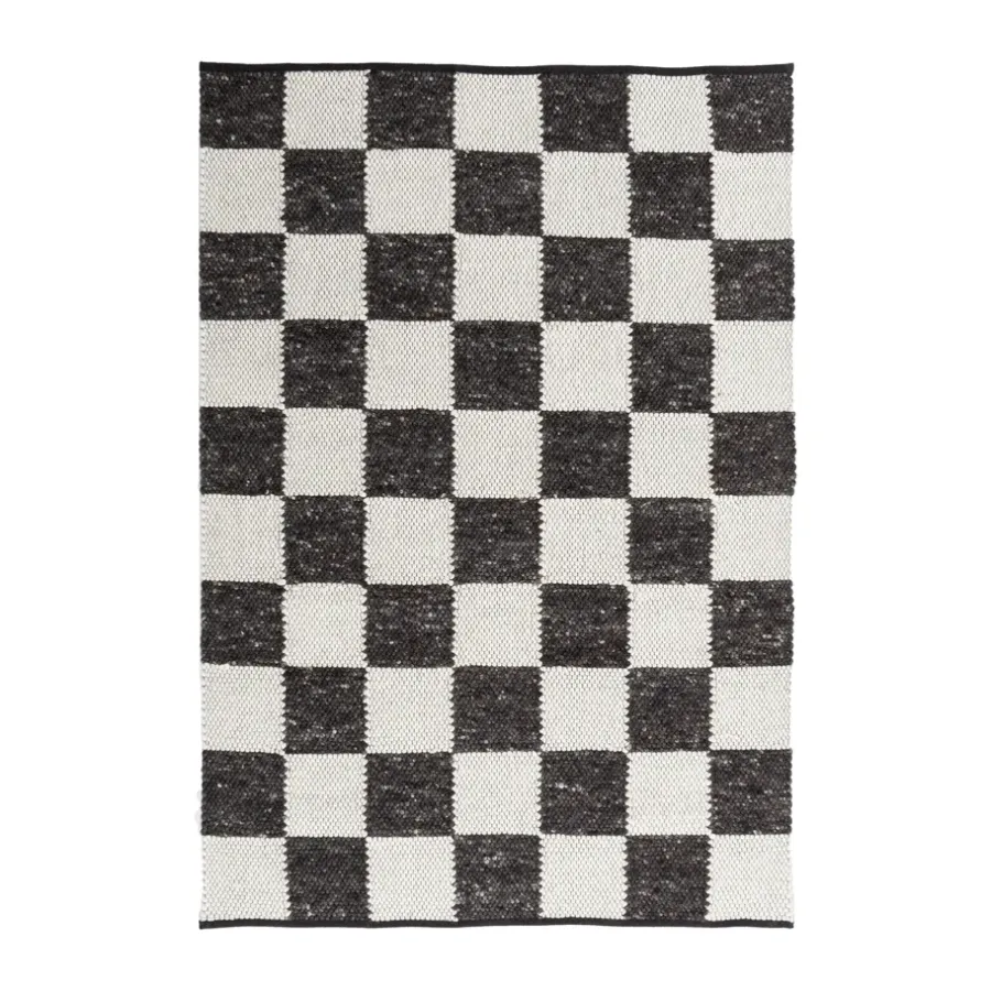 Jutemattor-Tisca Gotland Design matta Special Edition, Anthracite-white nr. 2428, 140x200 cm