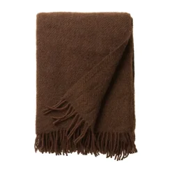 Ullplädar & Ullfiltar-Klippan Yllefabrik Gotland ullpläd 130x200 cm, Brown