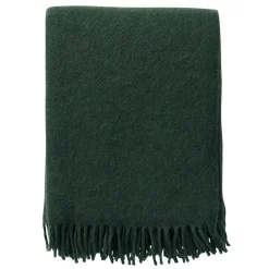 Gotland ullpläd 130x200 cm, Buteljgrön^Klippan Yllefabrik