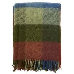 Ullplädar & Ullfiltar-Klippan Yllefabrik Gotland ullpläd 130x200 cm, Multi-grön