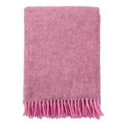 Ullplädar & Ullfiltar-Klippan Yllefabrik Gotland ullpläd 130x200 cm, Rosa