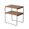 Balkongmöbler·Balkongbord & Cafébord|Balkongbord & Cafébord-Grythyttan Stålmöbler Grythyttan sidobord, Teak-varmförzinkat stativ