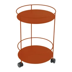 Balkongmöbler·Balkongbord & Cafébord|Balkongbord & Cafébord-Fermob Guinguette sidobord med hjul, Candied Orange