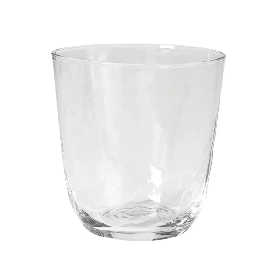 Dricksglas-Broste Copenhagen Hammered dryckesglas 33,5 cl, Klar