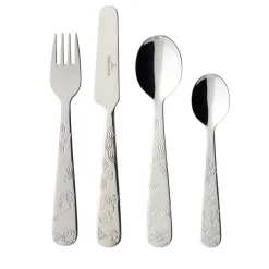 Barnbestick|Bestickset-Villeroy & Boch Happy as a Bear barnbestick 4 delar, Rostfritt stål