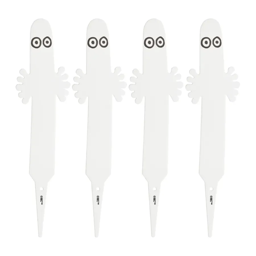 Hattifnattarna plantetikett 4-pack, Vit^Muurla