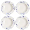 Havspil djup tallrik 23 cm 4-pack, blå-vit^Scandi Living Outlet