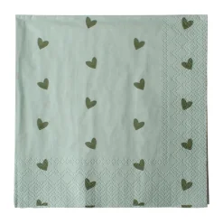 Servetter-DBKD Heart pappersservett 33x33 cm 20-pack, Green
