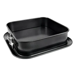 Pajformar|Övriga Bakredskap-Heirol kvadratisk springform extra bred bas, 24x24 cm