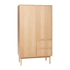 Skåp & Vitrinskåp|Skåp & Vitrinskåp-Hübsch Herringbone garderob large, Ek