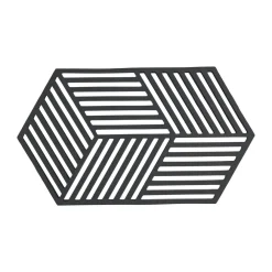 Grytunderlägg-Zone Denmark Hexagon grytunderlägg stor, Black
