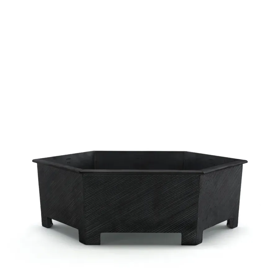 Balkongmöbler·Balkonglådor|Balkonglådor-Byarums bruk Hexagon växtkärl, Svart, no.3