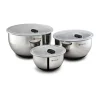 mix- och förvaringsskål med lock 3 delar, Silver^Hexclad Hot